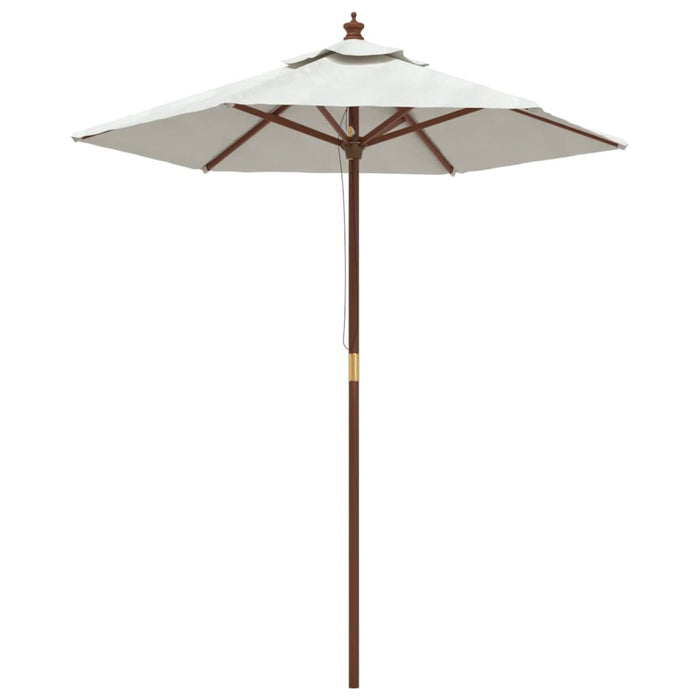 Umbrelă de soare de grădină stâlp din lemn nisipiu 196x231 cm - WALTI WALTI