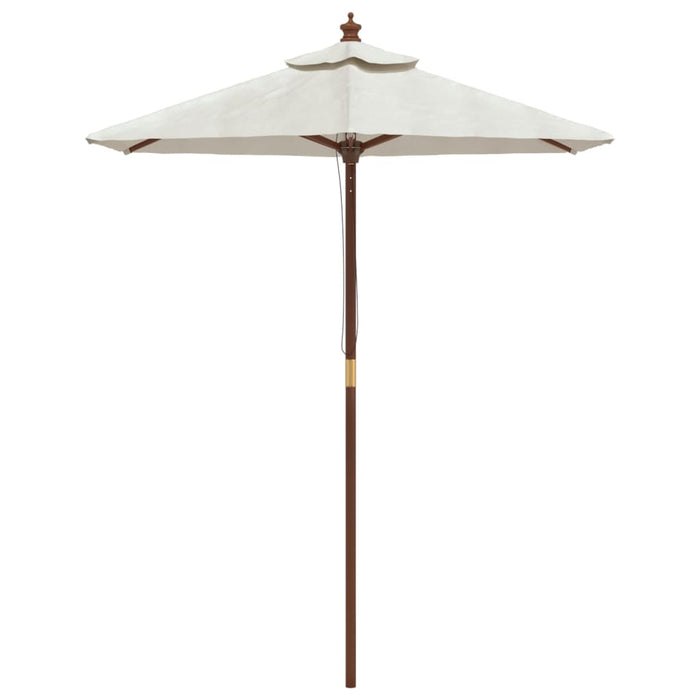 Umbrelă de soare de grădină stâlp din lemn nisipiu 196x231 cm - WALTI WALTI