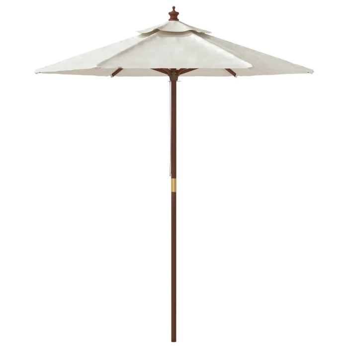 Umbrelă de soare de grădină stâlp din lemn nisipiu 196x231 cm - WALTI WALTI