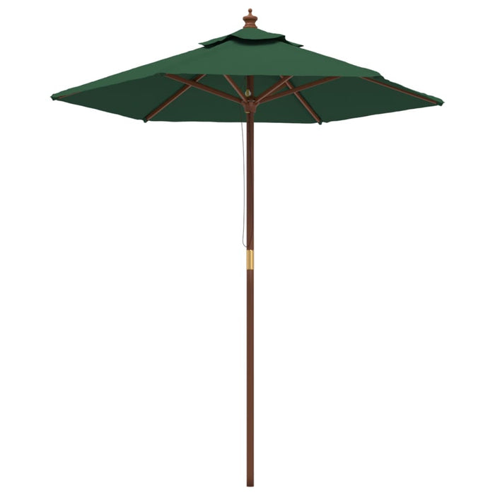 Umbrelă de soare de grădină stâlp din lemn, verde, 196x231 cm - WALTI WALTI