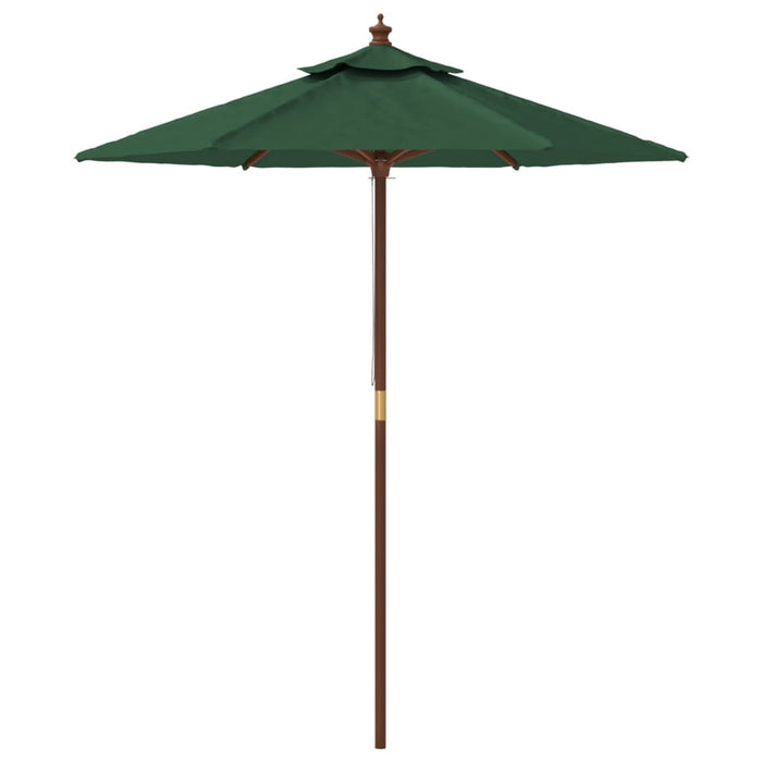 Umbrelă de soare de grădină stâlp din lemn, verde, 196x231 cm - WALTI WALTI