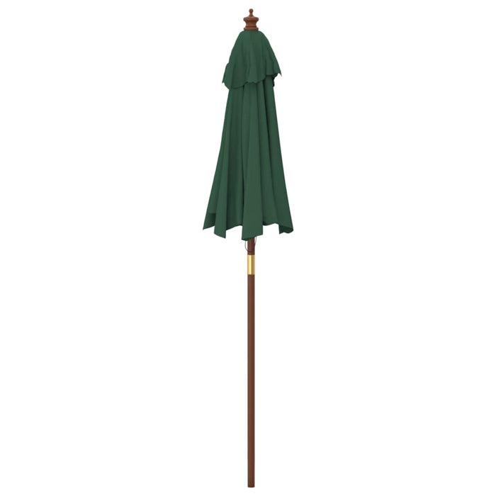 Umbrelă de soare de grădină stâlp din lemn, verde, 196x231 cm - WALTI WALTI