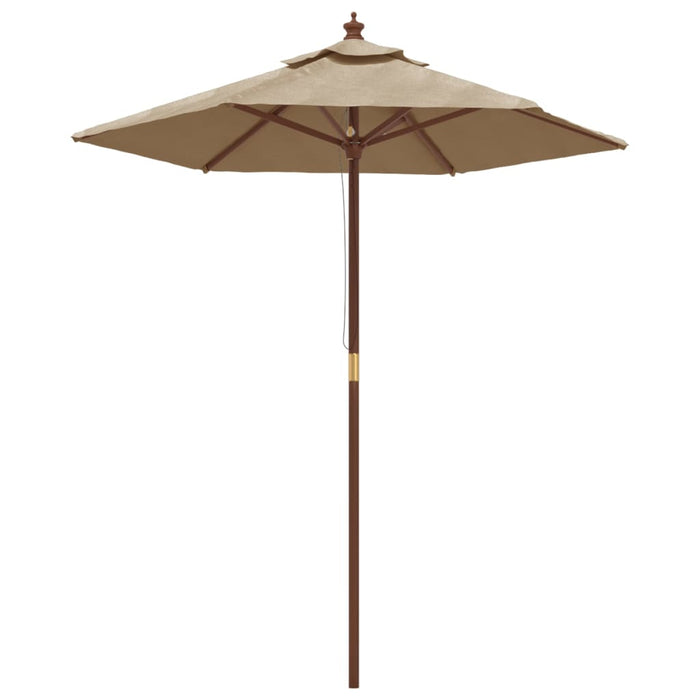 Umbrelă de soare de grădină stâlp din lemn gri taupe 196x231 cm - WALTI WALTI