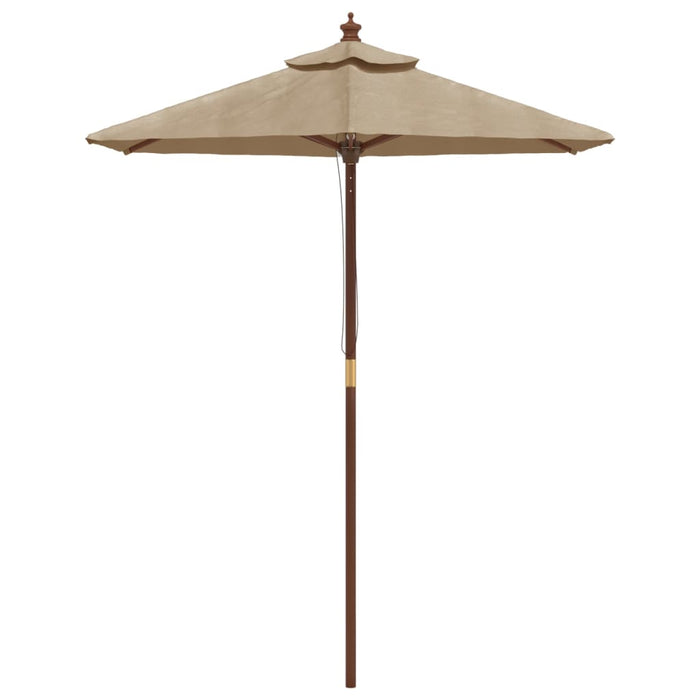 Umbrelă de soare de grădină stâlp din lemn gri taupe 196x231 cm - WALTI WALTI