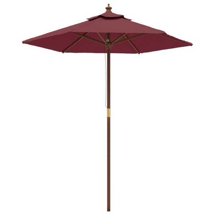 Umbrelă soare de grădină stâlp din lemn, roșu bordo, 196x231 cm - WALTI WALTI