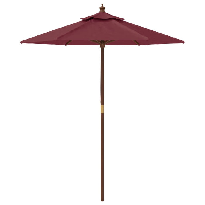 Umbrelă soare de grădină stâlp din lemn, roșu bordo, 196x231 cm - WALTI WALTI