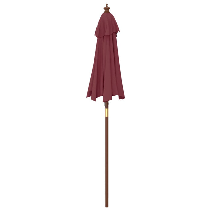 Umbrelă soare de grădină stâlp din lemn, roșu bordo, 196x231 cm - WALTI WALTI