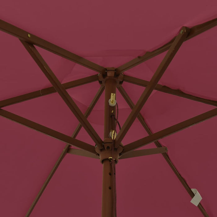Umbrelă soare de grădină stâlp din lemn, roșu bordo, 196x231 cm - WALTI WALTI