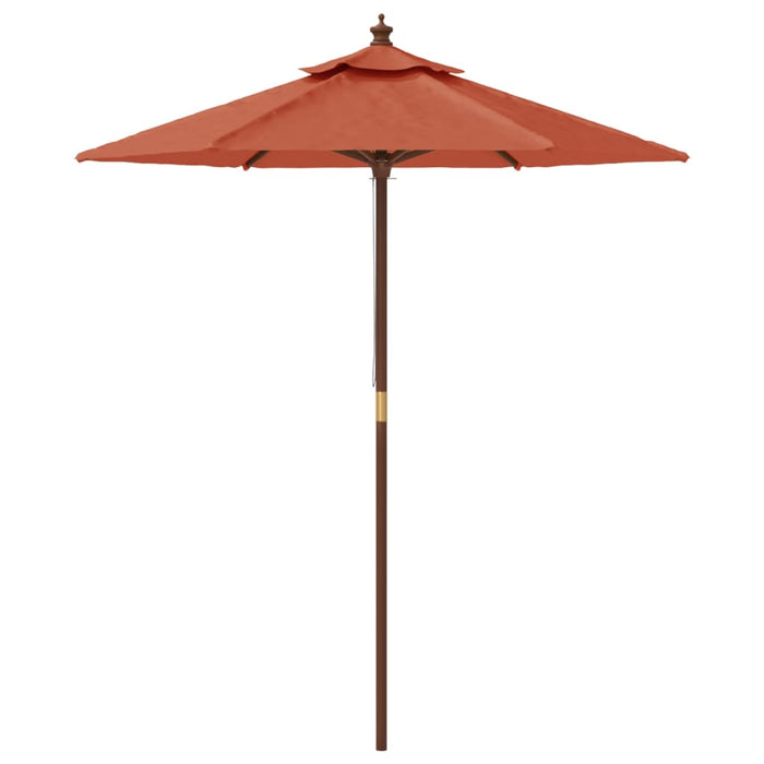 Umbrelă de soare de grădină stâlp din lemn cărămiziu 196x231 cm - WALTI WALTI