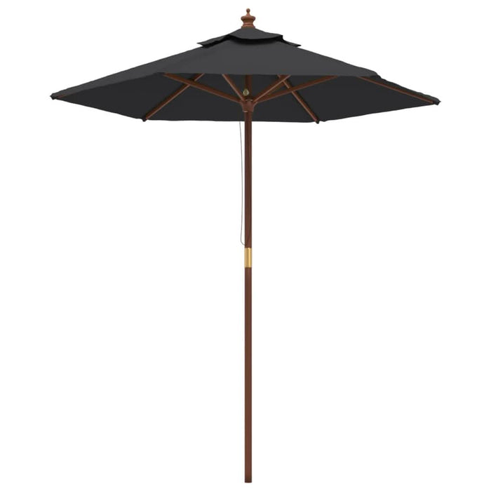 Umbrelă de soare de grădină stâlp din lemn, negru, 196x231 cm - WALTI WALTI