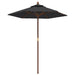 Umbrelă de soare de grădină stâlp din lemn, negru, 196x231 cm - WALTI WALTI