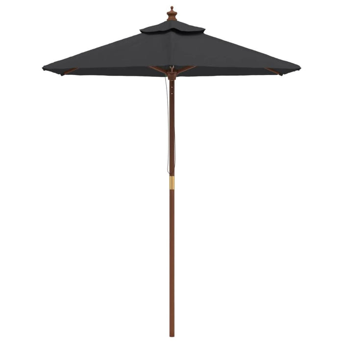 Umbrelă de soare de grădină stâlp din lemn, negru, 196x231 cm - WALTI WALTI
