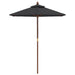 Umbrelă de soare de grădină stâlp din lemn, negru, 196x231 cm - WALTI WALTI