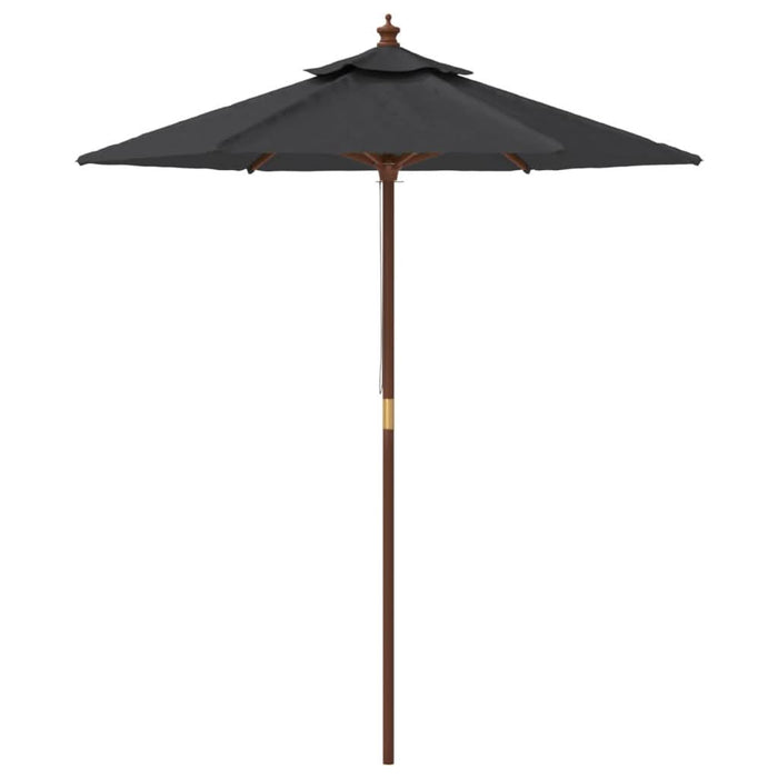 Umbrelă de soare de grădină stâlp din lemn, negru, 196x231 cm - WALTI WALTI