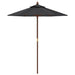 Umbrelă de soare de grădină stâlp din lemn, negru, 196x231 cm - WALTI WALTI