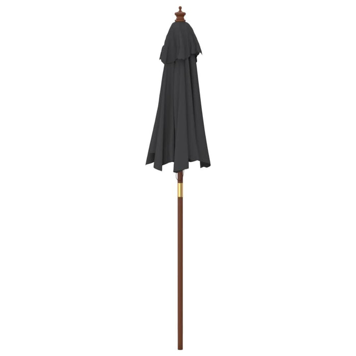 Umbrelă de soare de grădină stâlp din lemn, negru, 196x231 cm - WALTI WALTI