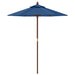 Umbrelă de soare de grădină stâlp din lemn, albastru 196x231 cm - WALTI WALTI