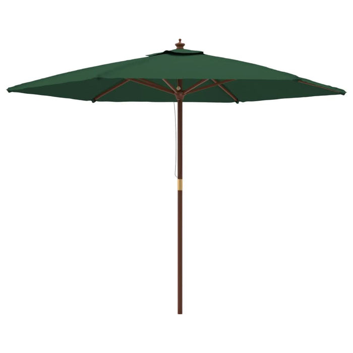 Umbrelă de soare de grădină stâlp din lemn, verde, 299 x 240 cm - WALTI WALTI