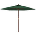 Umbrelă de soare de grădină stâlp din lemn, verde, 299 x 240 cm - WALTI WALTI