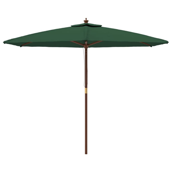 Umbrelă de soare de grădină stâlp din lemn, verde, 299 x 240 cm - WALTI WALTI