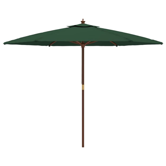 Umbrelă de soare de grădină stâlp din lemn, verde, 299 x 240 cm - WALTI WALTI