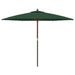 Umbrelă de soare de grădină stâlp din lemn, verde, 299 x 240 cm - WALTI WALTI