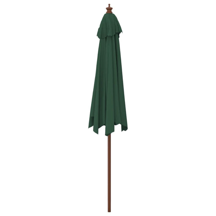 Umbrelă de soare de grădină stâlp din lemn, verde, 299 x 240 cm - WALTI WALTI
