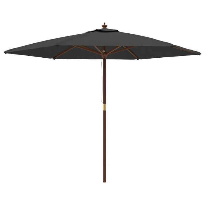 Umbrelă de soare de grădină stâlp din lemn, antracit, 299x240cm - WALTI WALTI