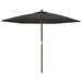Umbrelă de soare de grădină stâlp din lemn, antracit, 299x240cm - WALTI WALTI