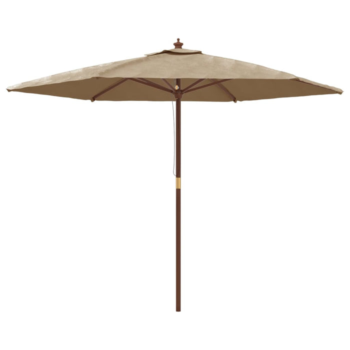 Umbrelă de soare de grădină stâlp de lemn, gri taupe, 299x240cm - WALTI WALTI