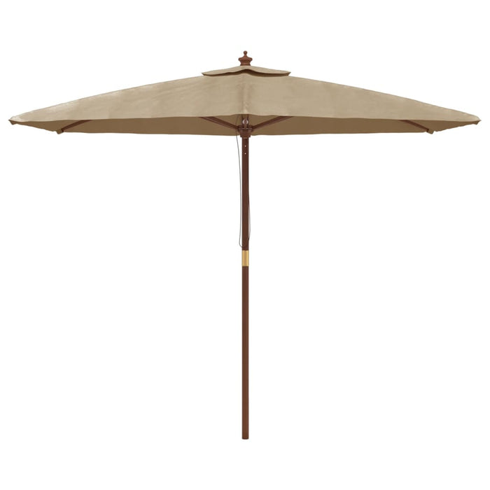 Umbrelă de soare de grădină stâlp de lemn, gri taupe, 299x240cm - WALTI WALTI