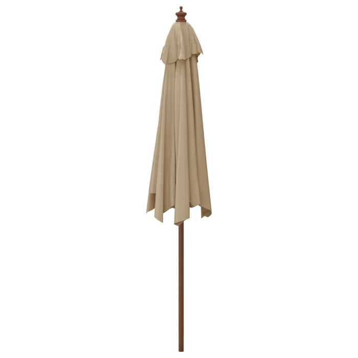 Umbrelă de soare de grădină stâlp de lemn, gri taupe, 299x240cm - WALTI WALTI