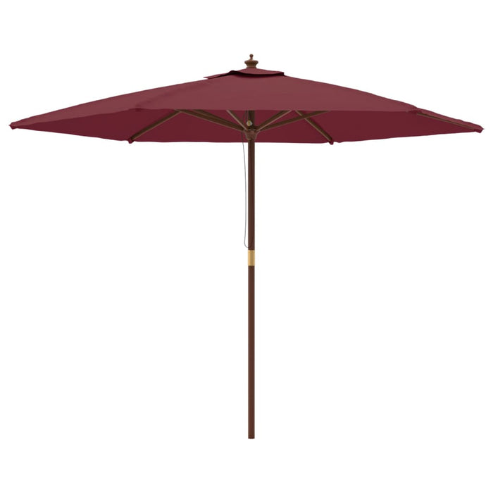 Umbrelă soare de grădină stâlp din lemn, roșu bordo, 299x240 cm - WALTI WALTI
