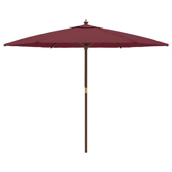Umbrelă soare de grădină stâlp din lemn, roșu bordo, 299x240 cm - WALTI WALTI