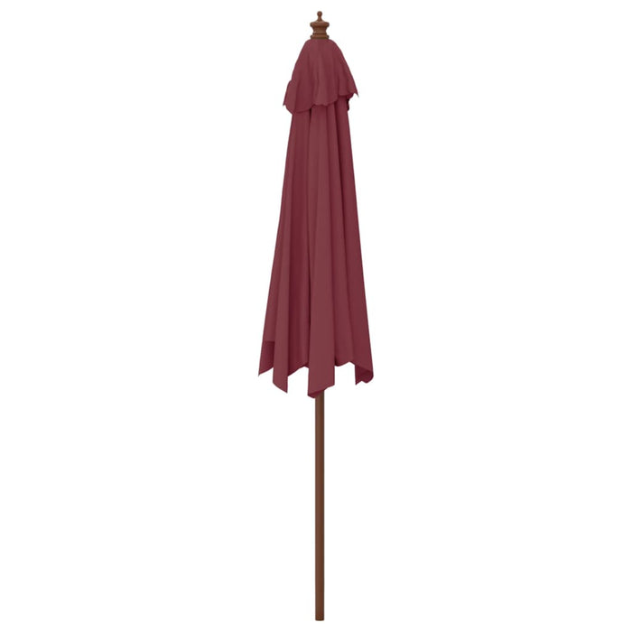 Umbrelă soare de grădină stâlp din lemn, roșu bordo, 299x240 cm - WALTI WALTI