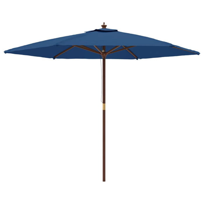 Umbrelă de soare de grădină stâlp din lemn, albastru, 299x240cm - WALTI WALTI