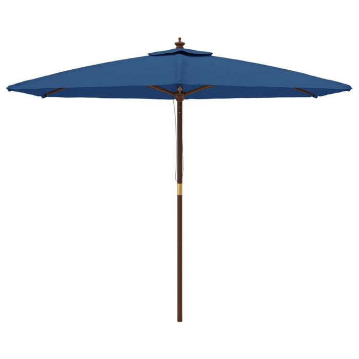 Umbrelă de soare de grădină stâlp din lemn, albastru, 299x240cm - WALTI WALTI