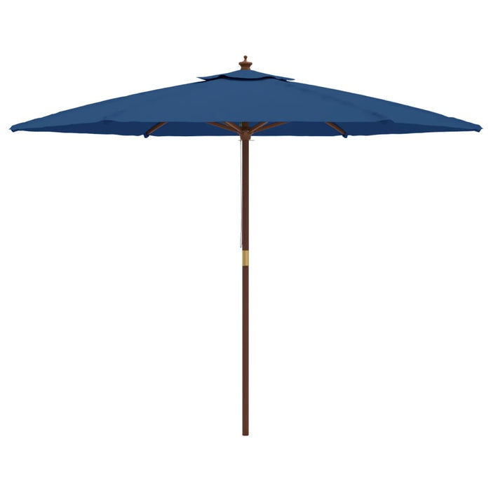 Umbrelă de soare de grădină stâlp din lemn, albastru, 299x240cm - WALTI WALTI