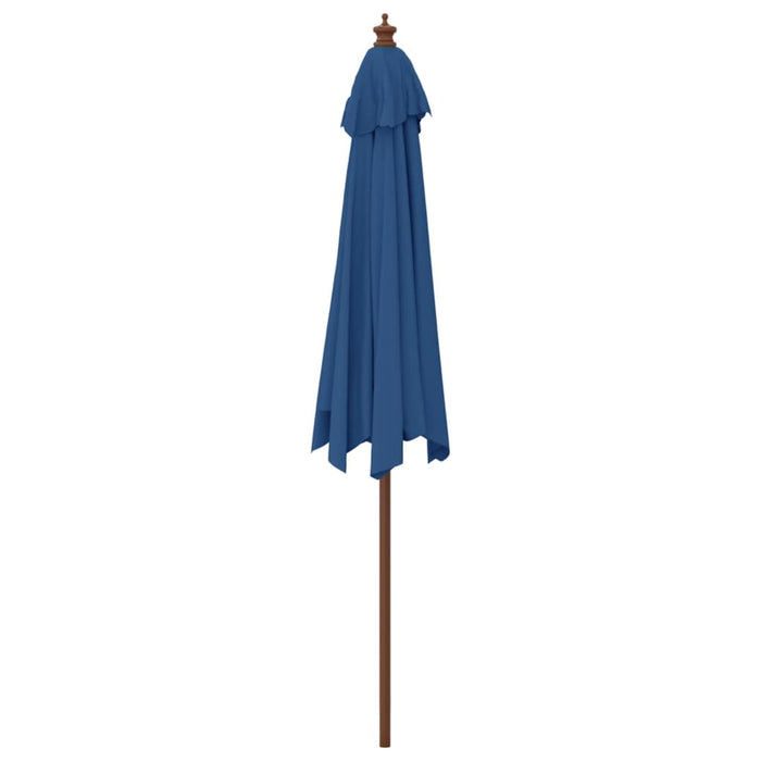 Umbrelă de soare de grădină stâlp din lemn, albastru, 299x240cm - WALTI WALTI