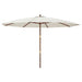 Umbrelă de soare de grădină stâlp din lemn, nisipiu, 400x273 cm - WALTI WALTI