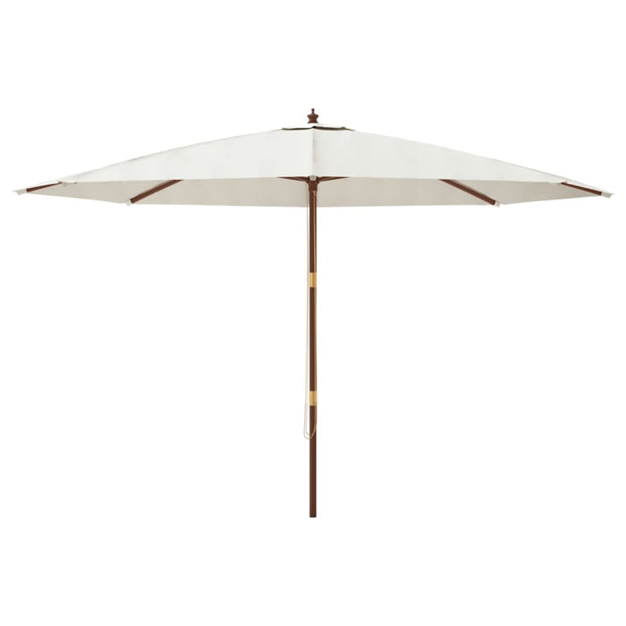 Umbrelă de soare de grădină stâlp din lemn, nisipiu, 400x273 cm - WALTI WALTI