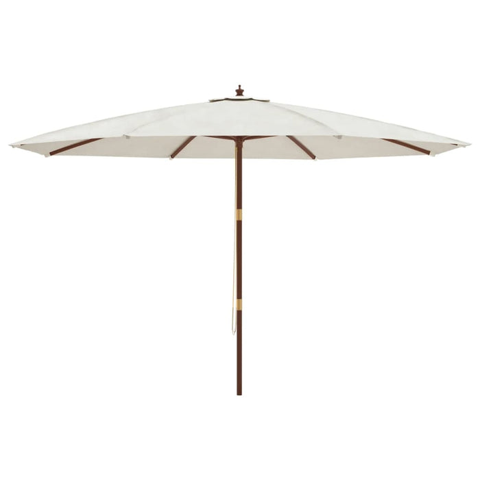Umbrelă de soare de grădină stâlp din lemn, nisipiu, 400x273 cm - WALTI WALTI
