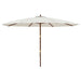 Umbrelă de soare de grădină stâlp din lemn, nisipiu, 400x273 cm - WALTI WALTI