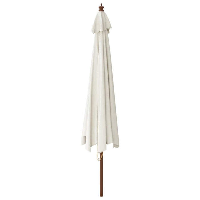 Umbrelă de soare de grădină stâlp din lemn, nisipiu, 400x273 cm - WALTI WALTI