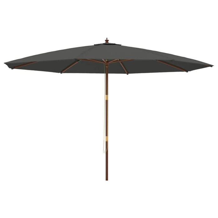 Umbrelă de soare de grădină stâlp din lemn, antracit 400x273 cm - WALTI WALTI