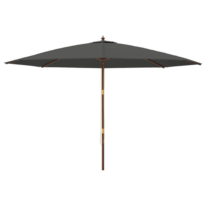 Umbrelă de soare de grădină stâlp din lemn, antracit 400x273 cm - WALTI WALTI