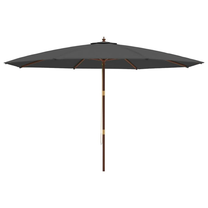 Umbrelă de soare de grădină stâlp din lemn, antracit 400x273 cm - WALTI WALTI