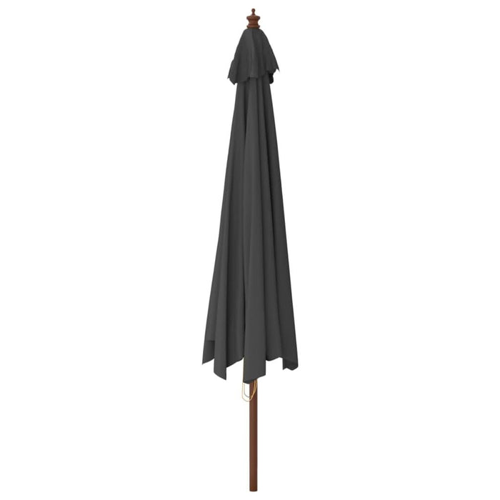 Umbrelă de soare de grădină stâlp din lemn, antracit 400x273 cm - WALTI WALTI