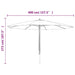 Umbrelă de soare de grădină stâlp din lemn, antracit 400x273 cm - WALTI WALTI