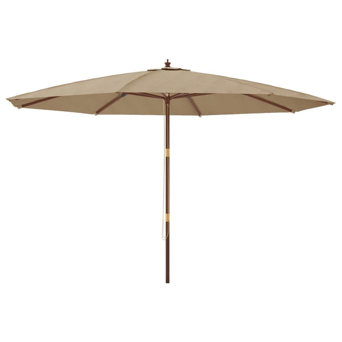 Umbrelă de soare de grădină stâlp din lemn gri taupe 400x273 cm - WALTI WALTI